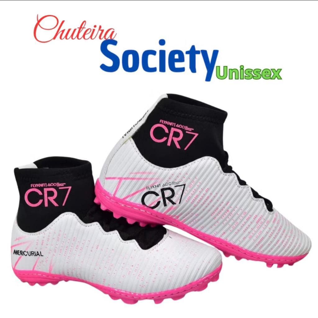 CHUTEIRA SOCIETY BOTINHA MASCULINA E FEMININA INFANTIL E JUVENIL CR-7