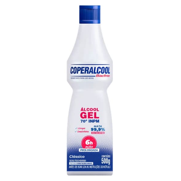 Álcool em Gel Coperalcool Bacfree 70°INPM Tradicional - 500g
