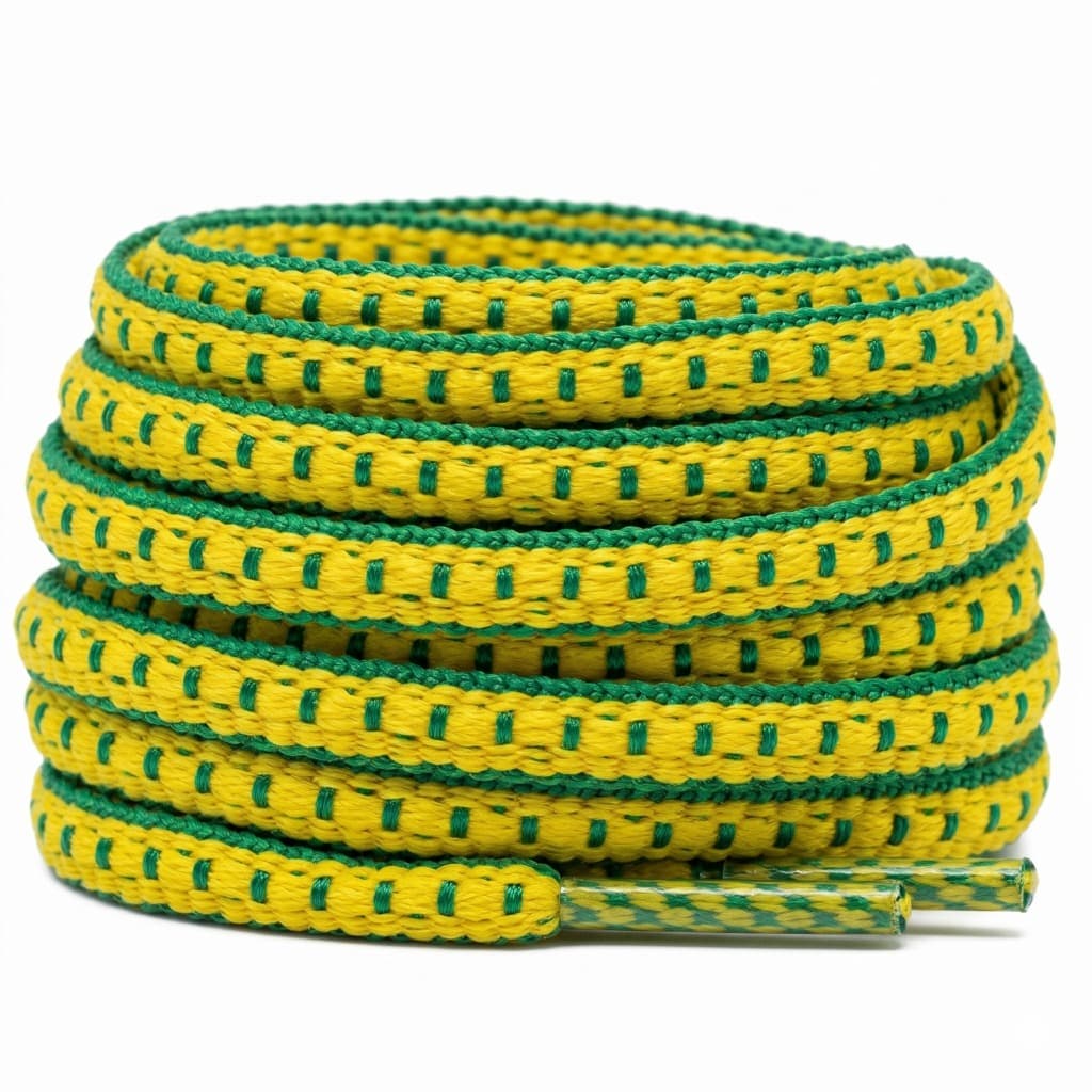 Cadarço Oval 120cm (1 par) Brasil Verde Amarelo Copa