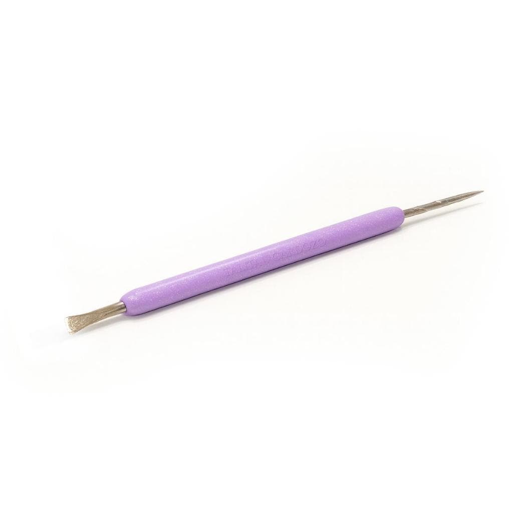 Espátula Palito de Unhas em Inox com Silicone cor Roxo com Glitter - Talita Cardozo