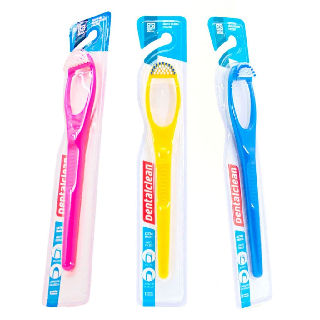 Limpador de Língua Com Cerdas e Raspador Hálito Fresco DentalClean