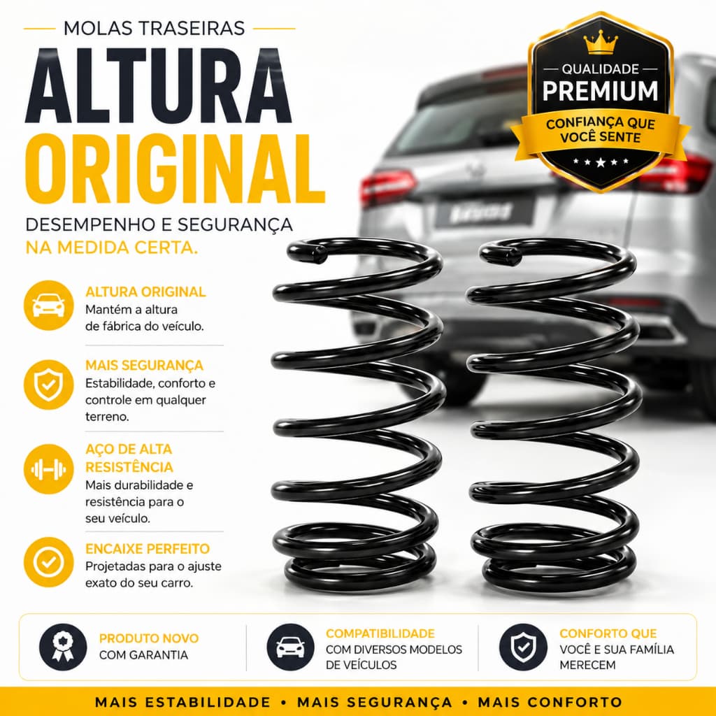 PAR DE MOLAS DIANTEIRAS ALTURA ORIGINAL UNO ANTIGO