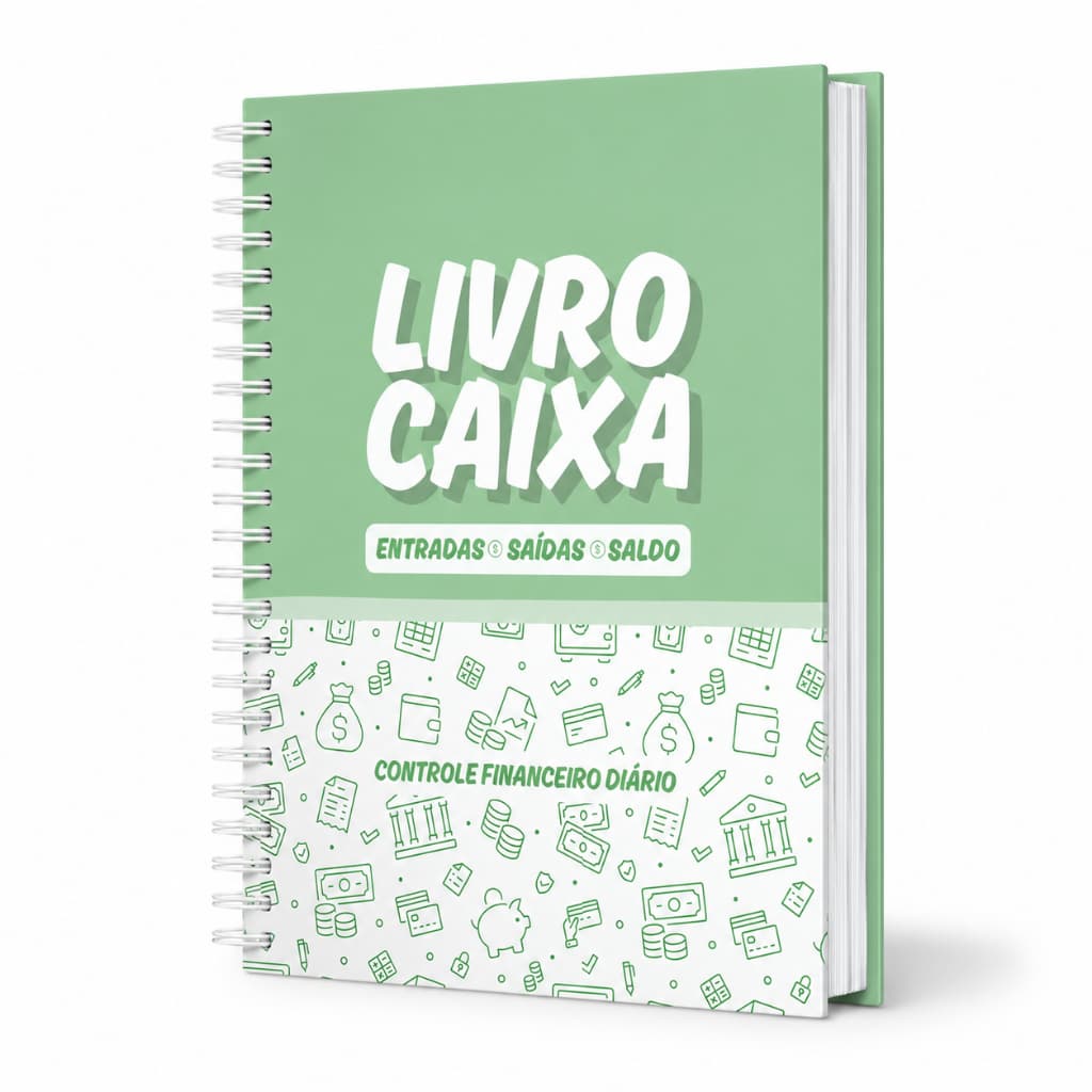 Livro Caixa Controle Financeiro Empresarial Capa Dura Diário A5 386 páginas
