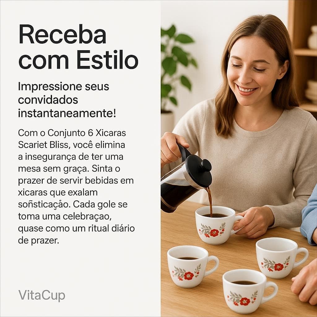 Jogo 6 Xícaras De Café Vidro Temperado Cozinha Chá Canecas 130ml