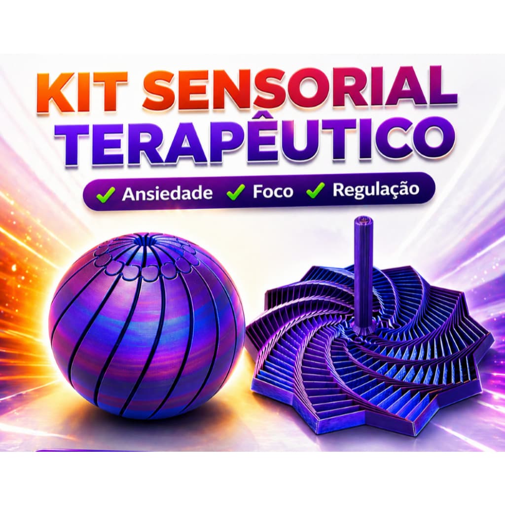 Kit Sensorial Terapêutico ESFERA e ESTRELA Fidget Toys Ansiedade Foco Regulação Emocional TEA TDAH