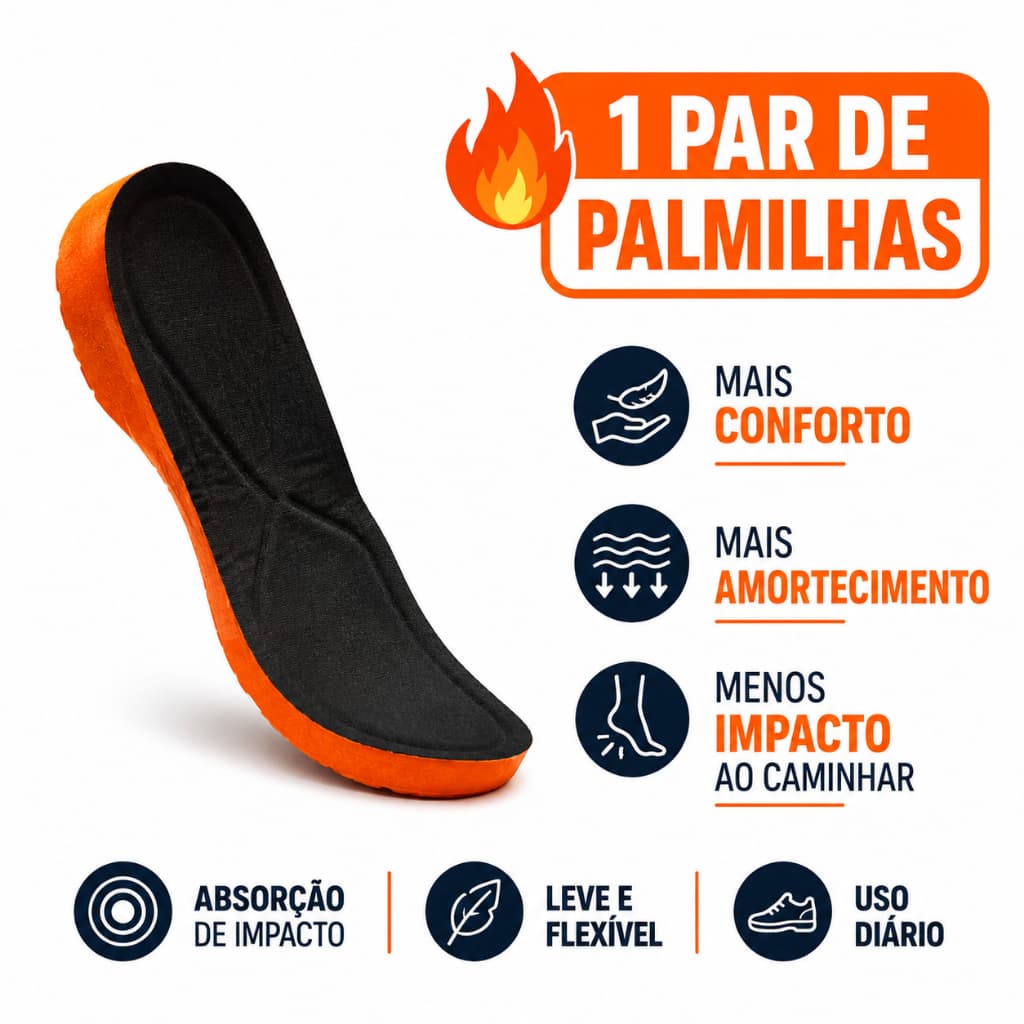 Palmilha em Gel PU Anti Impacto Macia Confortável Para Tênis e Botas