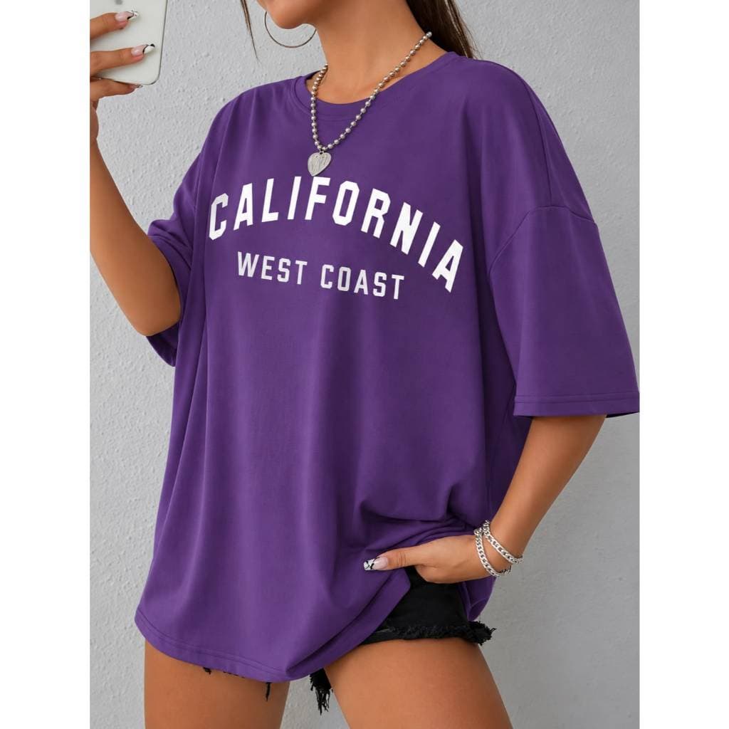 Camiseta Feminina Estampada streetwear Fashion Casual Dia a Dia / academia / treino