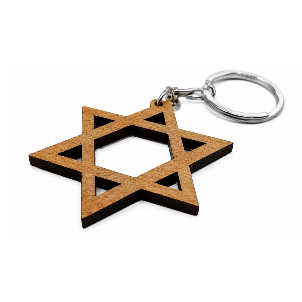 100 Chaveiros Estrela De Davi Israel Mdf Modelo Padrão Jesus