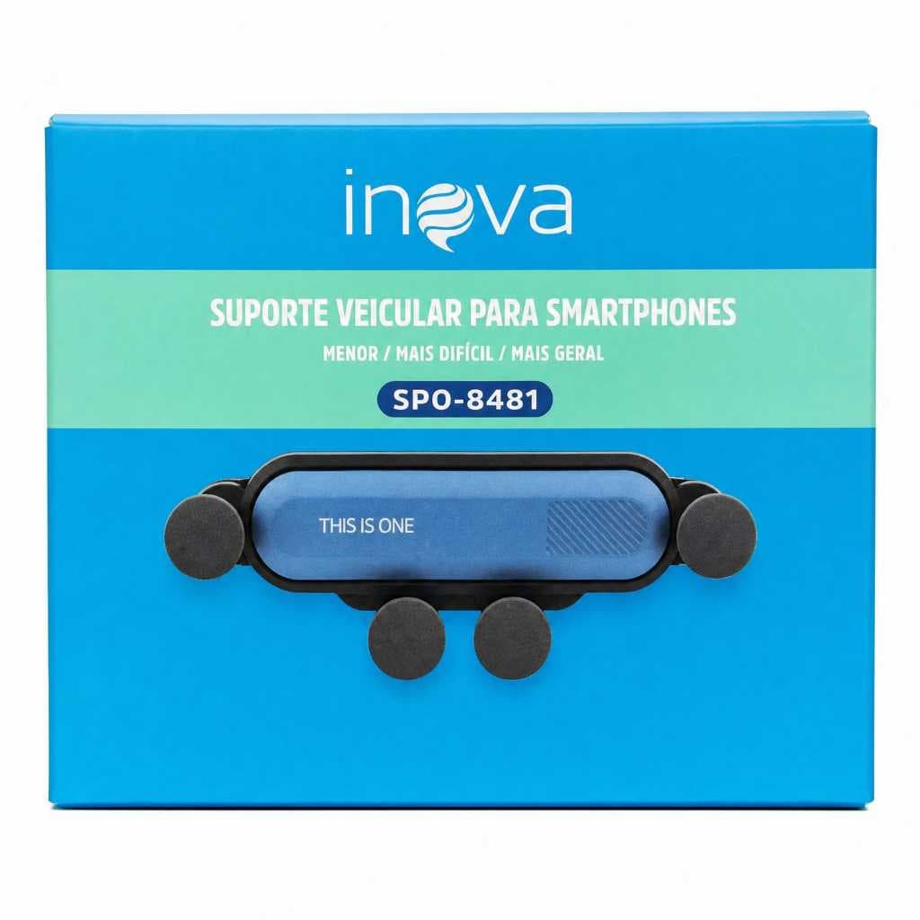 Suporte Veicular Gravidade Inova SPO-8481 para Celular e Smartphone Universal Saida de Ar Resistente