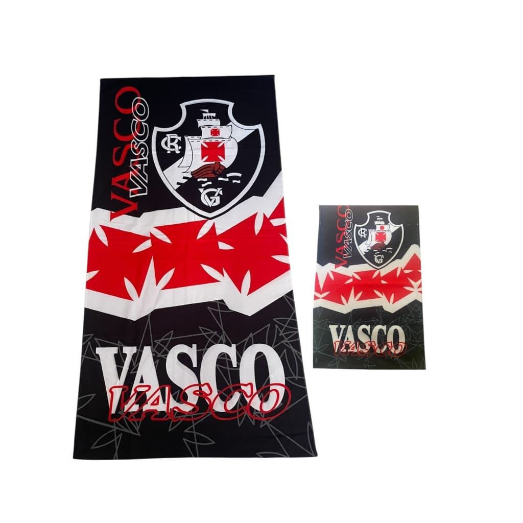 kit Toalha do vascao de banho praia e ou  toalha de rosto estampas variados