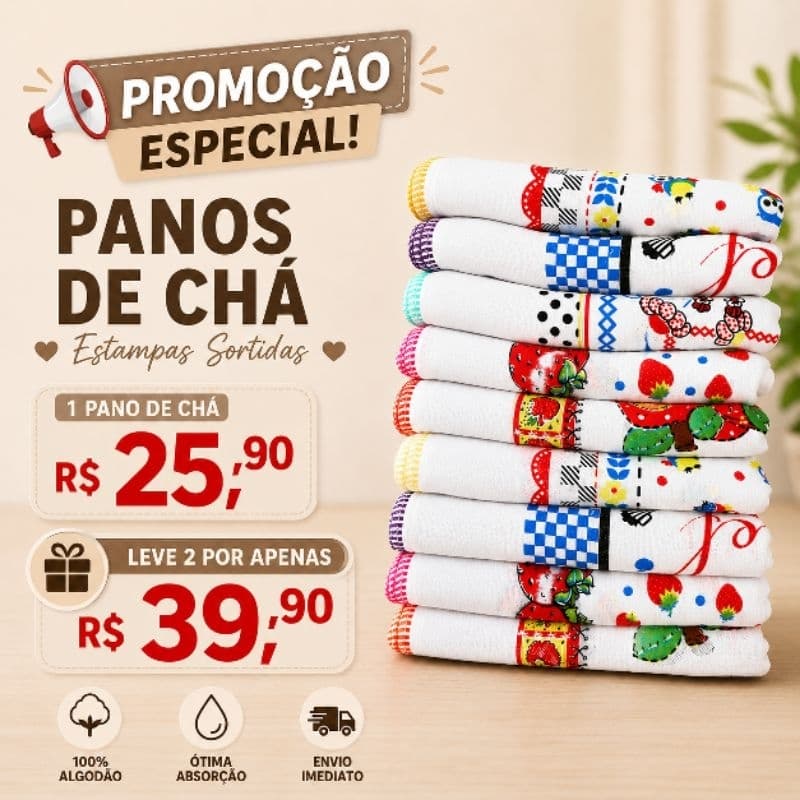 Toalha  Chá Estampada pano de prato  tecido  100% Algodãopé de galinha Com Viés 95cmx 70 cm cores sortidas