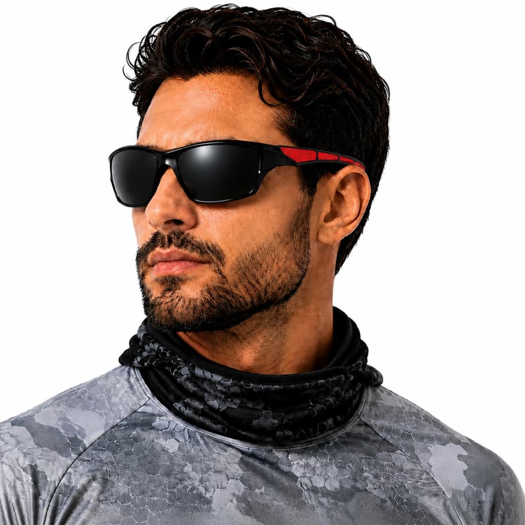 Óculos de Sol Polarizado Esportivo UV400 Preto Pesca Ciclismo