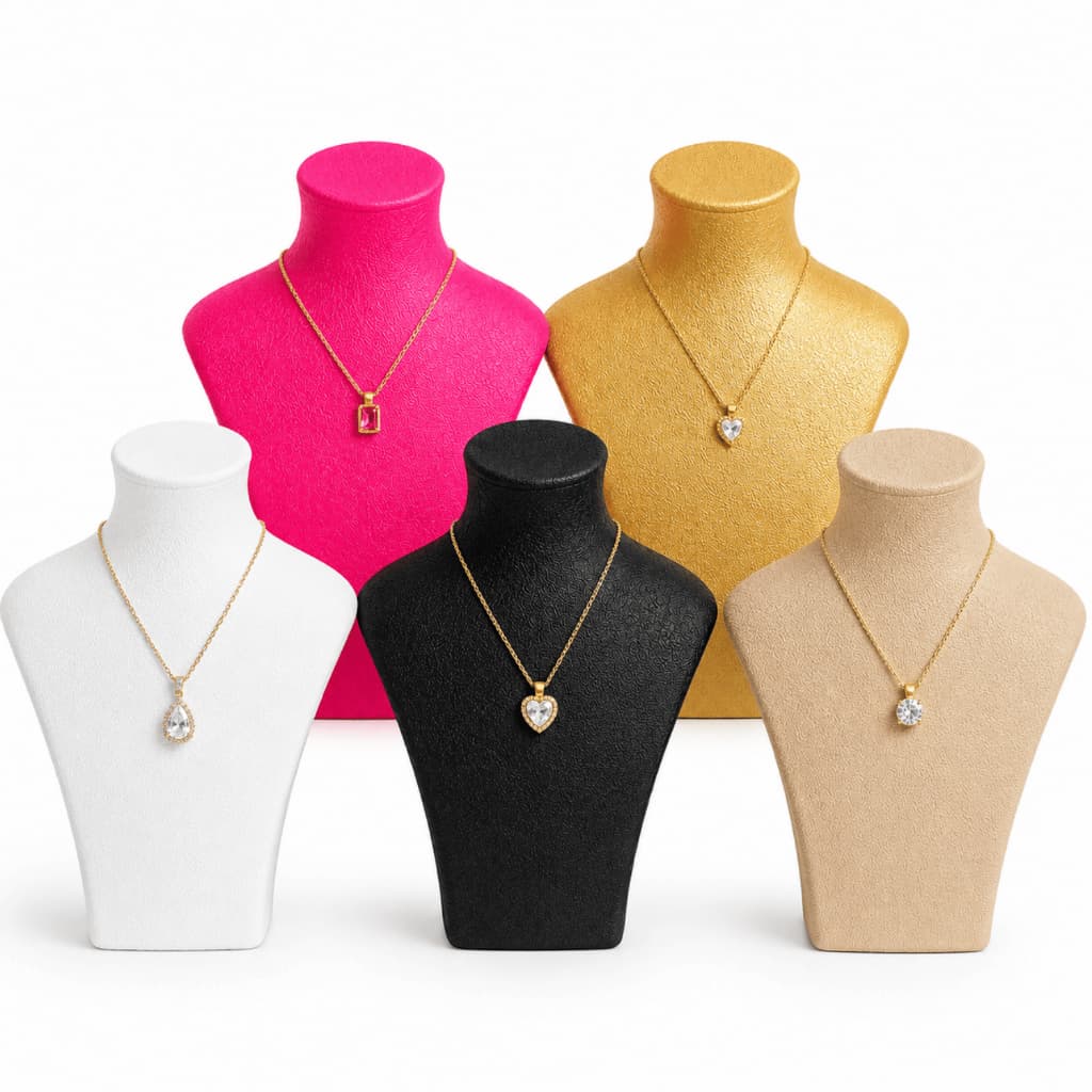 Suporte Porta Colar e Joias Busto Organizador Expositor Colares Bijuterias Decoração Premium