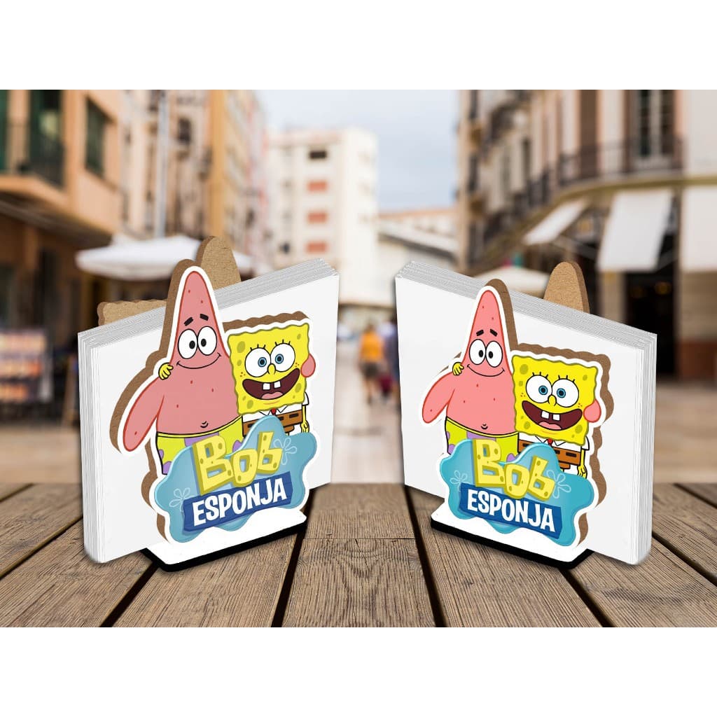 Kit 10 Centro de Mesa Porta Guardanapo Bob Esponja