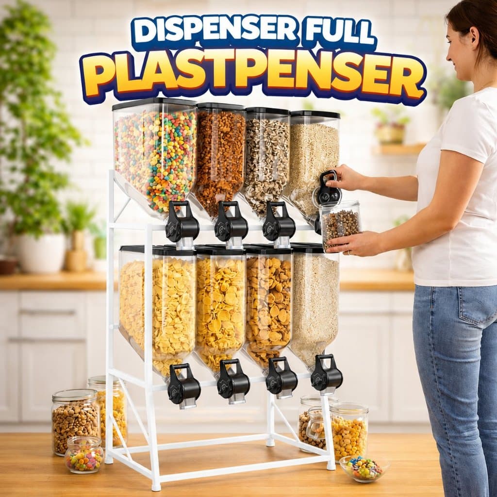 Expositor Porta Ração 35 Litros 10 Módulos Armazenador Multiuso Dispenser Full