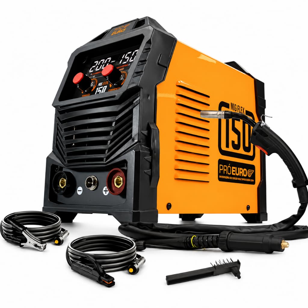 Máquina de Solda Multiprocesso 3 em 1 MIG Flex 150A Bivolt MIG MMA TIG Lift - Pró Euro