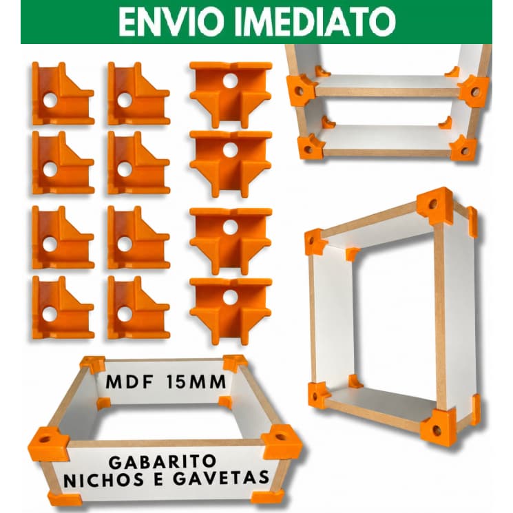Kit Gabaritos 15mm MDF Para Montagem De Moveis Nichos caixas
