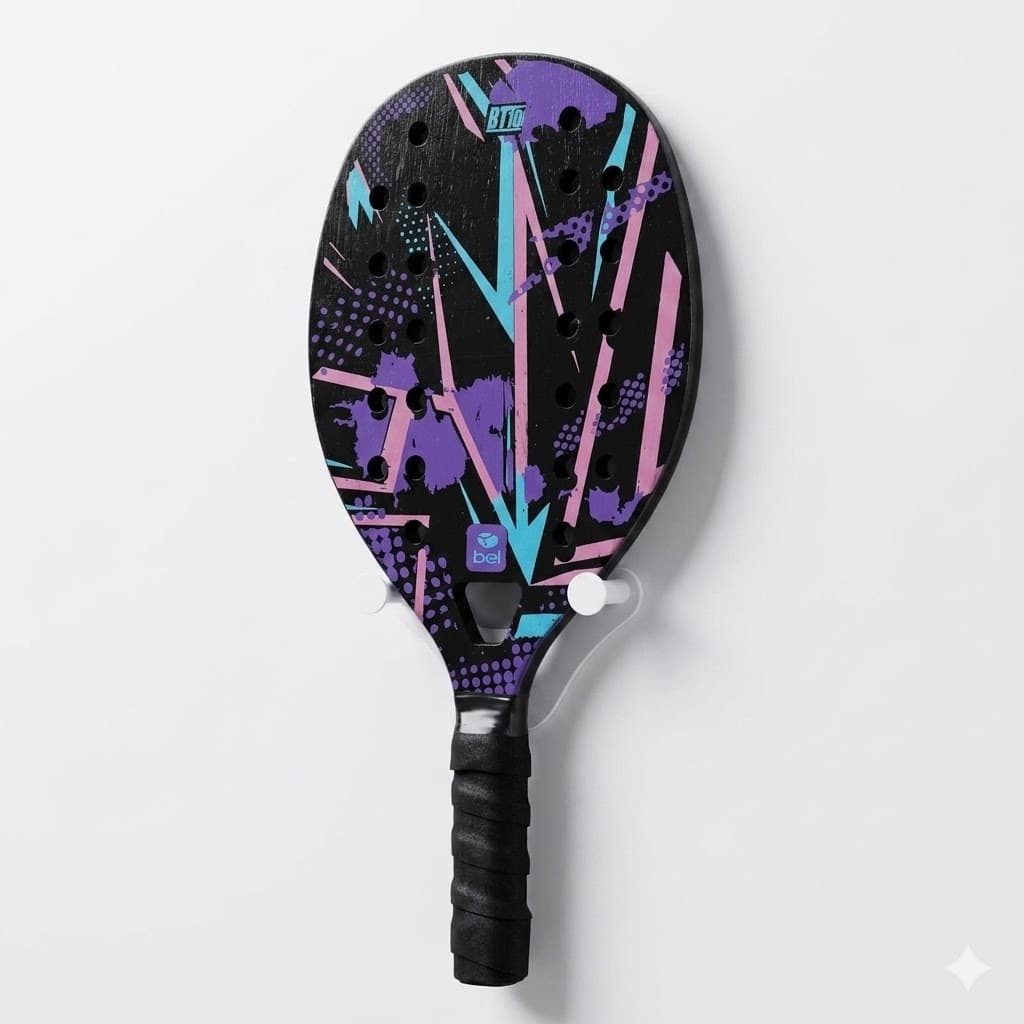 Kit 3 Suporte Parede Para Raquete Beach Tennis Padel Reforçado