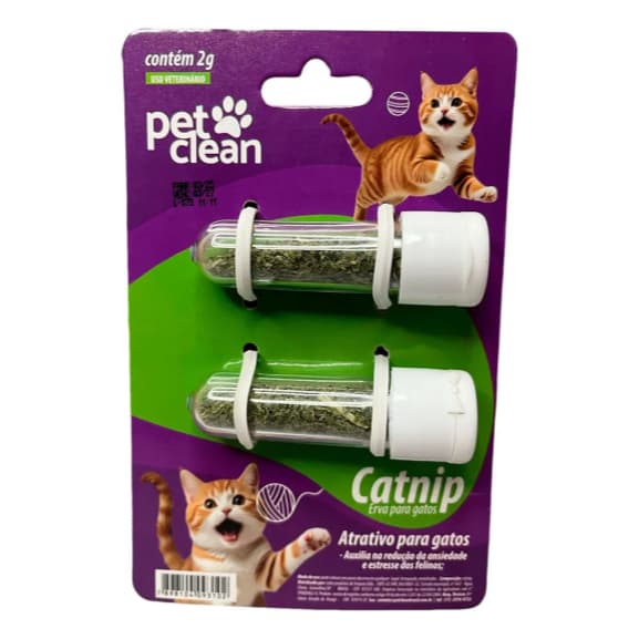 Catnip Cartela com Dois Potinhos de Erva para Gatos Atrativa Natural
