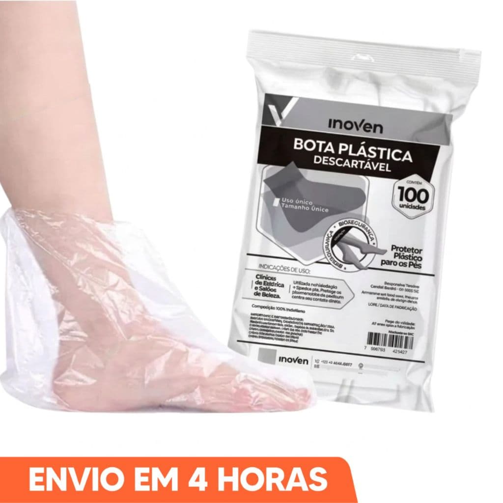 Bota Plástica Descartável 100un Prope Inoven