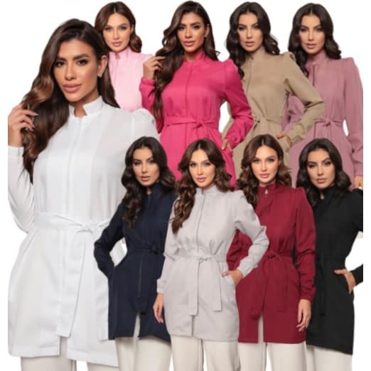 Jaleco Feminino  com cinto Várias Cores Marcela Gardenia Uniformes