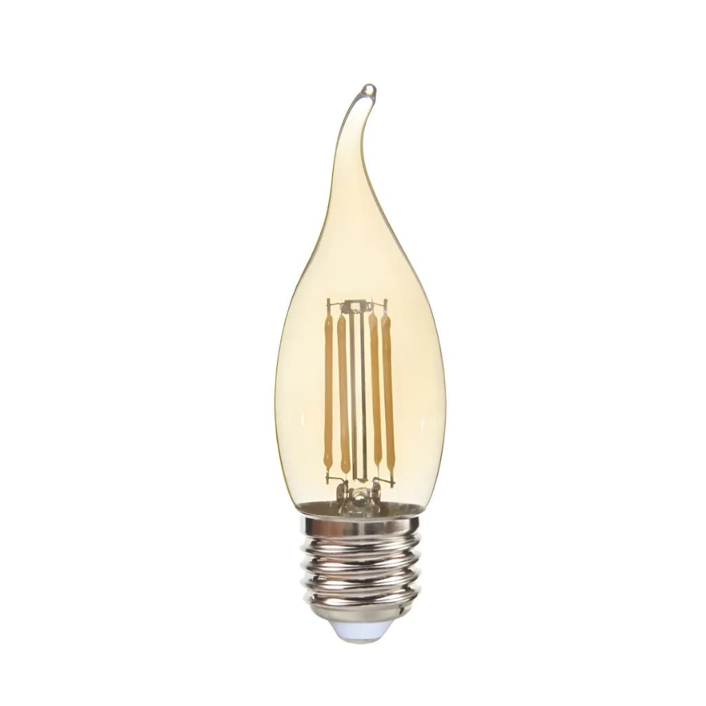 Lâmpada Filamento LED BA35 Chama Âmbar 4W E27 2300K Bivolt Ultraluz Vintage Decorativa