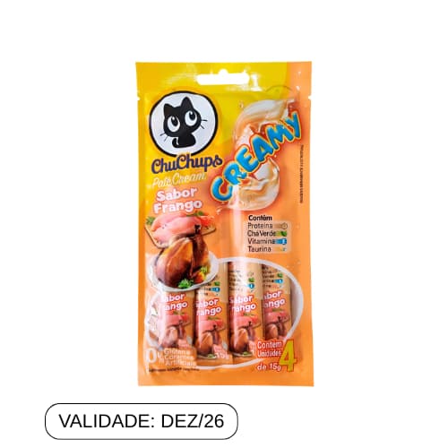 Petisco Gatex Chuchups Sabor Frango Pacote 04 Unidades