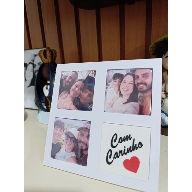 Porta Retrato Magnético Mural de Foto Imãs Decoração Criativa - Suporta 4 Foto Imãs - Kit com 2, 3 e 5 unidades