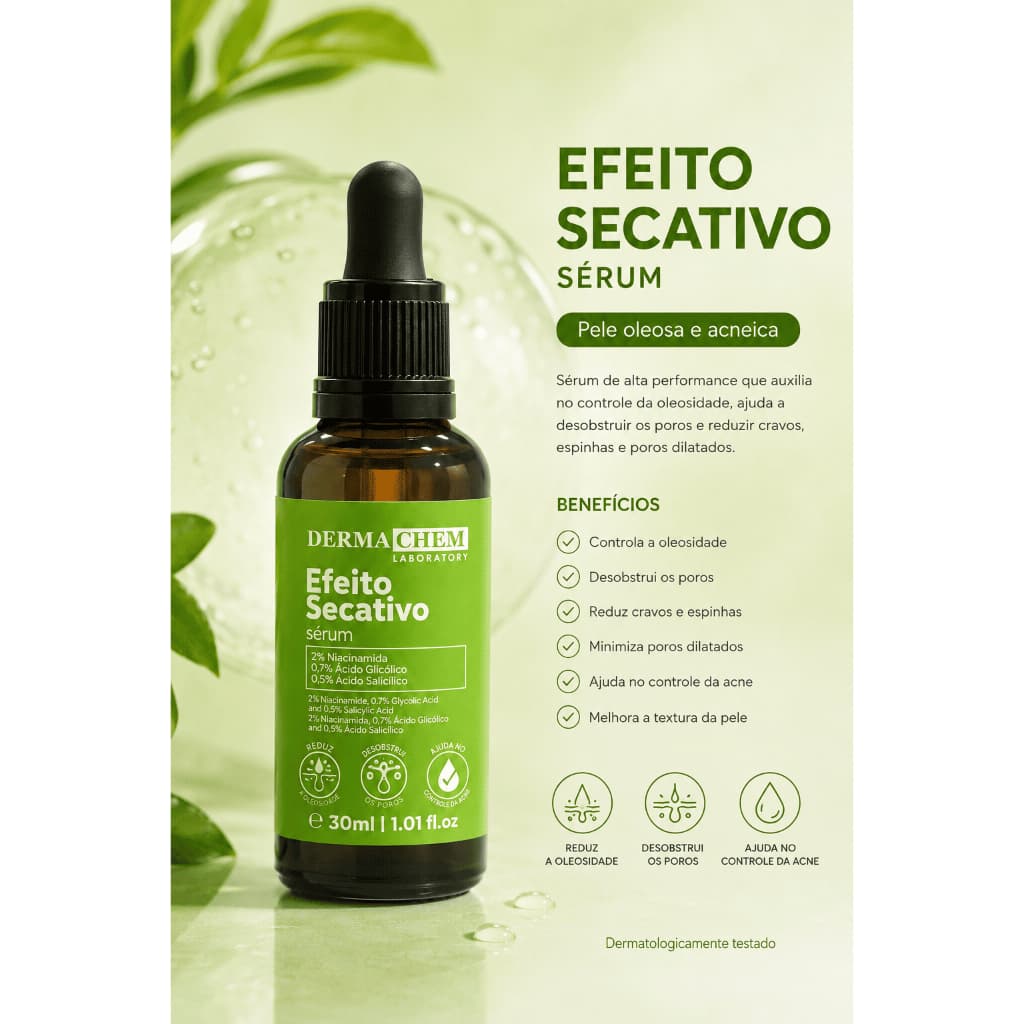 Sérum Efeito Secativo Ácido Salicílico Dermachem 30ml