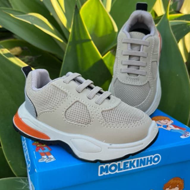 Tênis Infantil Molekinho Menino com LED Luzinha Confortável Leve Antiderrapante Casual Menino