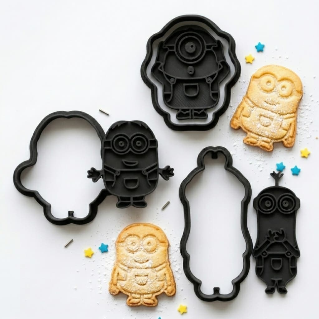 Kit Cortador Marcador  Forma Biscoito Cookie Minions - 3pçs