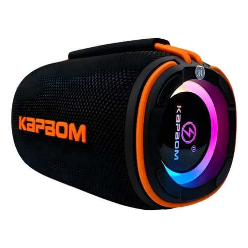 Caixa De Som 60w Bluetooth Com Led Wireless A Prova D'água Cor Preto