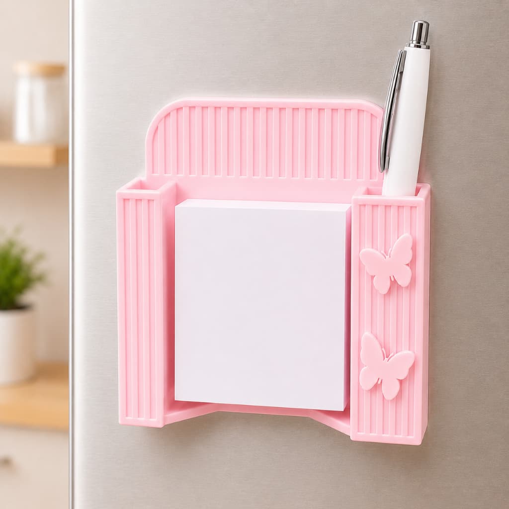 Porta Post It Magnético Para Geladeira Com Suporte Para Caneta