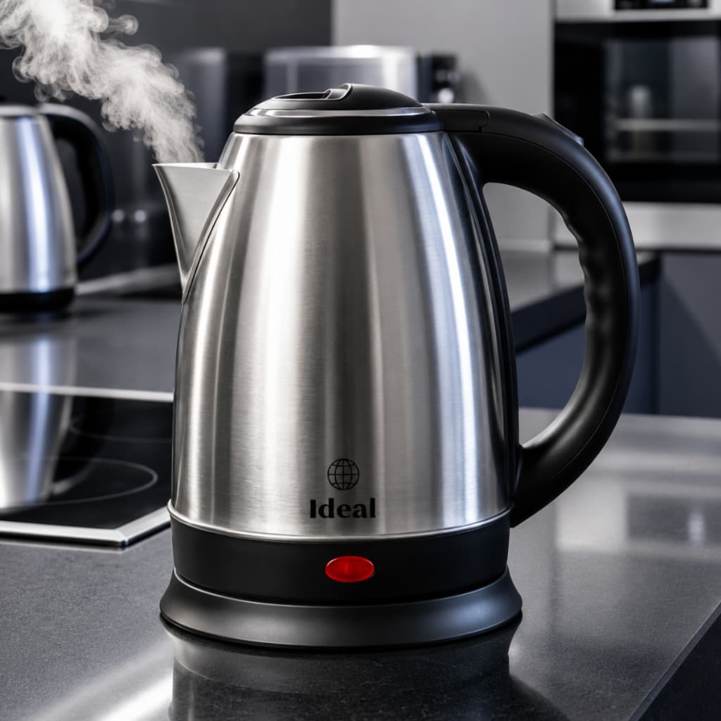 Chaleira Elétrica 1.8 L 127v/1000w Ou 220v/1500w Inox Ferve Café Chá Água Desligamento Automático