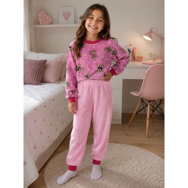 conjunto infantil menina,roupa infantil menina,conjunto infantil fleece  quentinho,conjunto plush menina