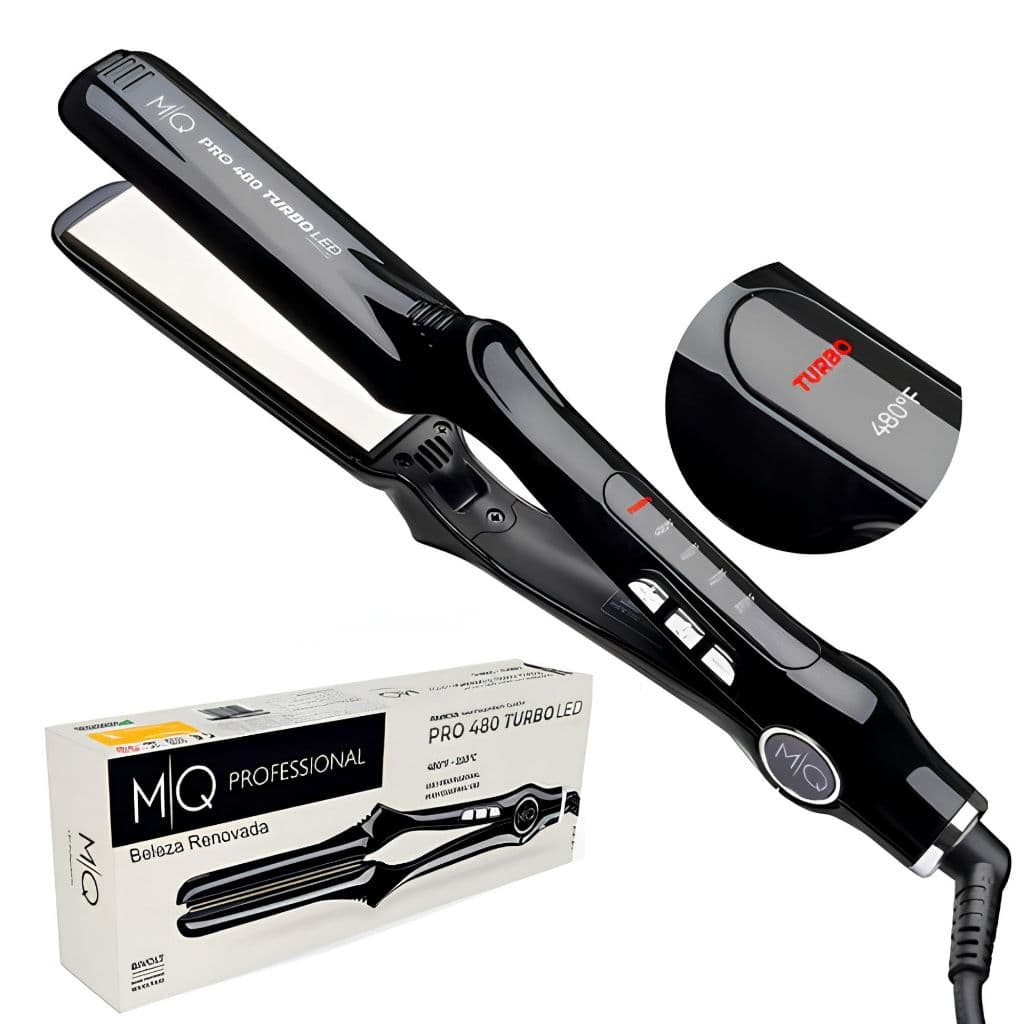 Prancha Mq Pro 480 Turbo Led Titanium para Progressivas e Alisamento