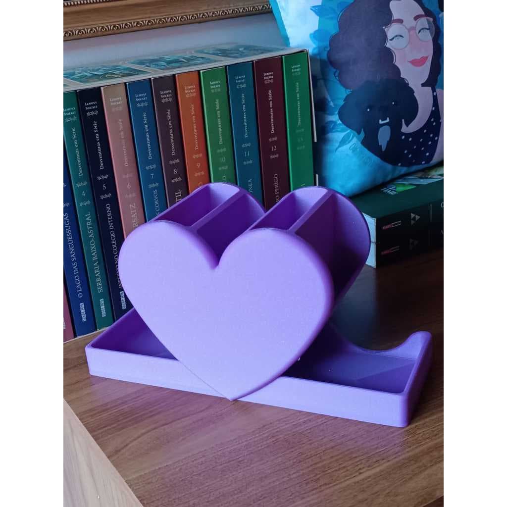 Porta Objetos Decorativo Coração – Organizador de Mesa