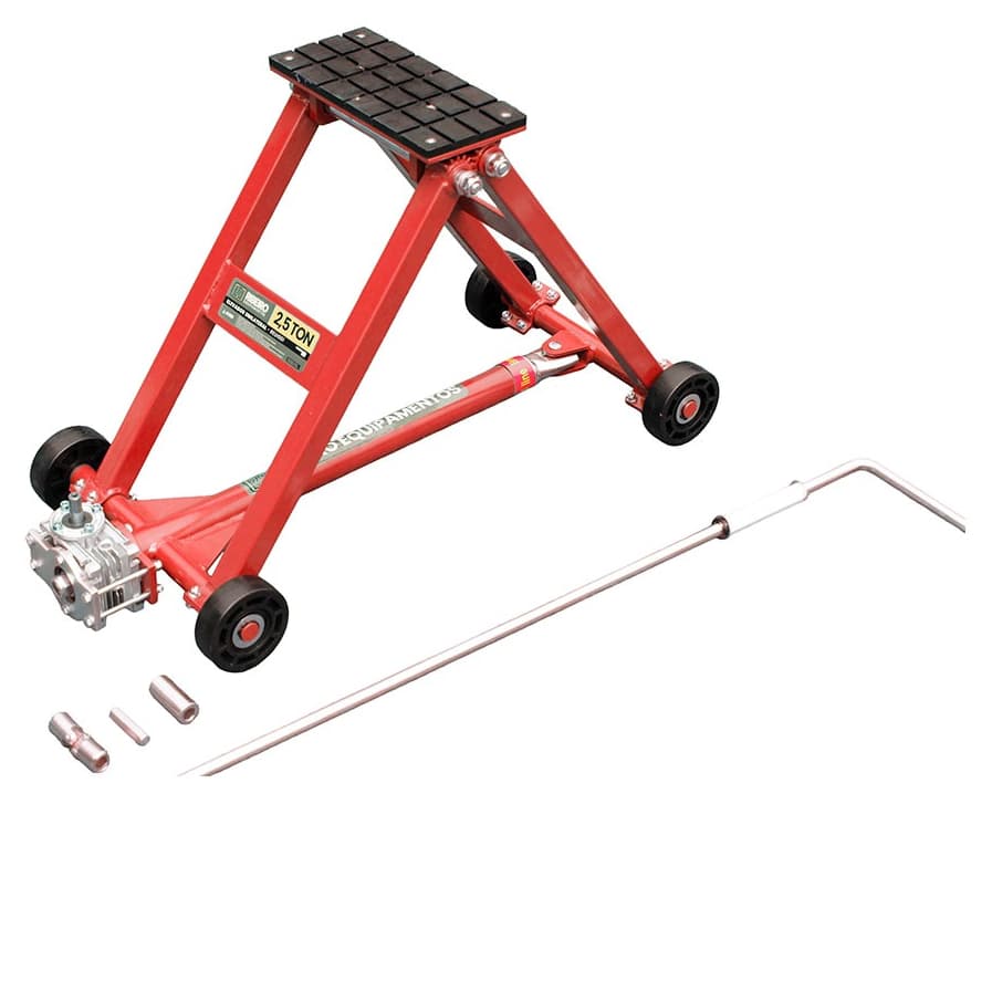 Elevador Unilateral Manual 2,5 Toneladas Vermelho Automotivo - Ribeiro Equipamentos