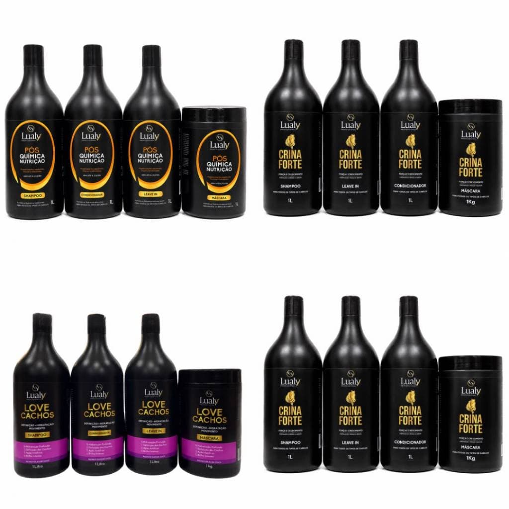 Kit Tratamento Salva Cabelo Shampoo Mascara Fortalecimento Liberados Lualy