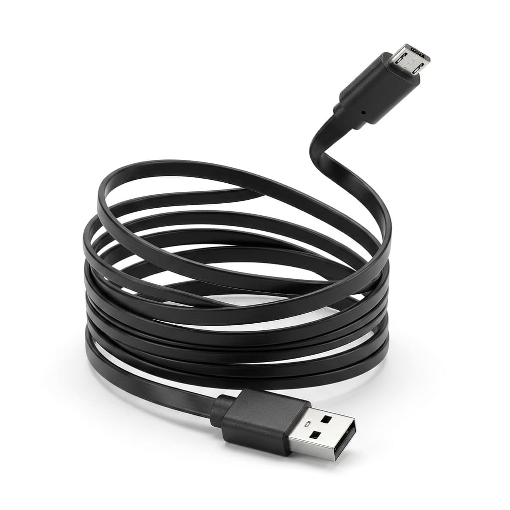 Cabo De Dados USB X Micro USB Flat UMI-401 / FK433C 1,8m Fortrek 1.8BK Preto