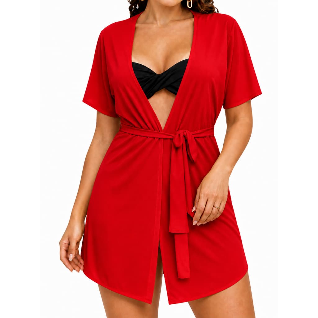 Saída de Praia Kimono Moda Verão Estilo Vestido Diversas Cores