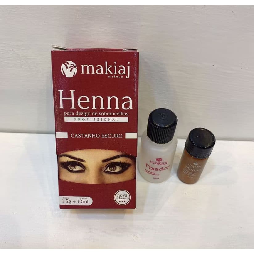 ￼Henna Design De Sobrancelha Dappen + Pazinha Medidora Makiaj Cor Preto e outras cores