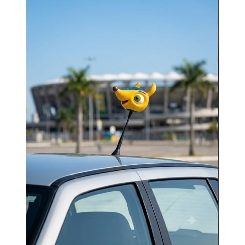 Fuleco mascote da copa 2014 esportivo colecionávelr novo lacrado ponteira para antena de carro