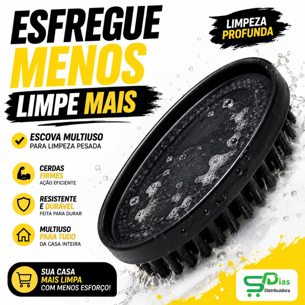 Escova Multiuso Cerdas Firmes Limpeza Pesada Tênis Rejunte Tapete