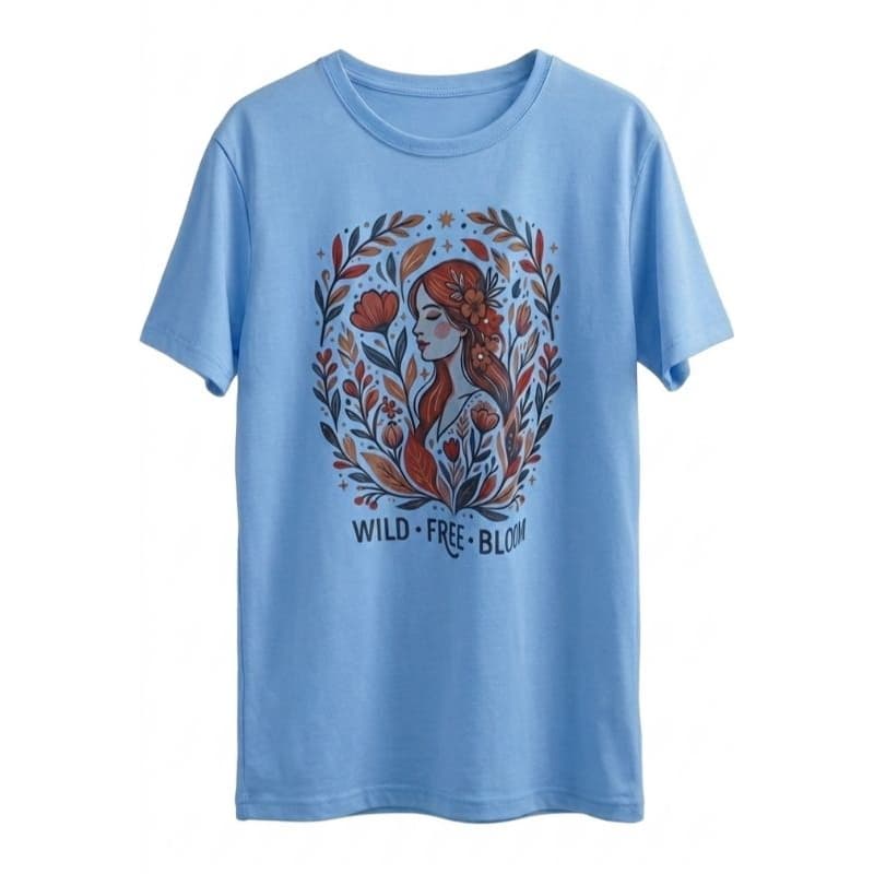 Camisa Masculina E Feminina [ Estampa Wild Free Bloom ] Casual Blusa 100% Poliéster Confortável P Ao GG
