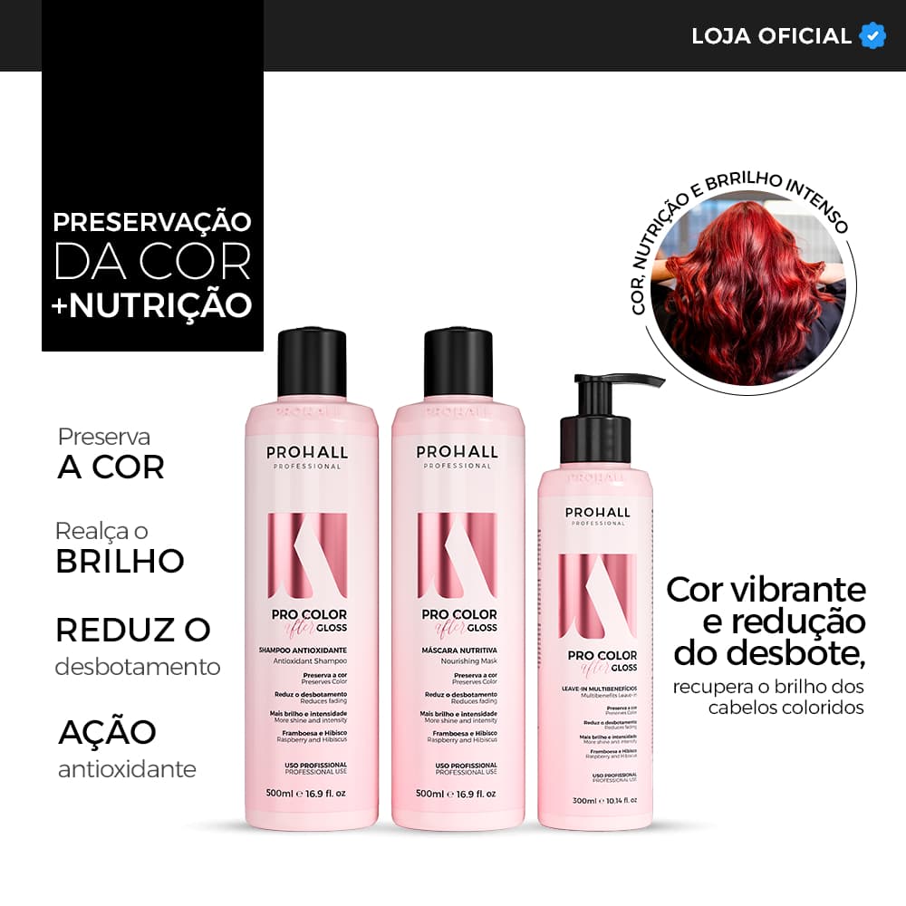 Pro Color After Gloss – Kit para Cabelos Coloridos e Protegidos