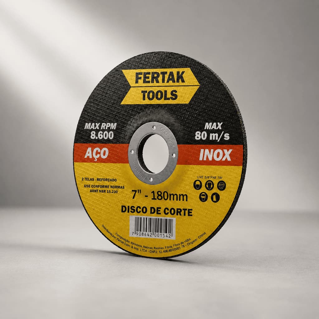 Disco De Corte Inox Reforçado 2 Telas  7 Polegadas 180mm