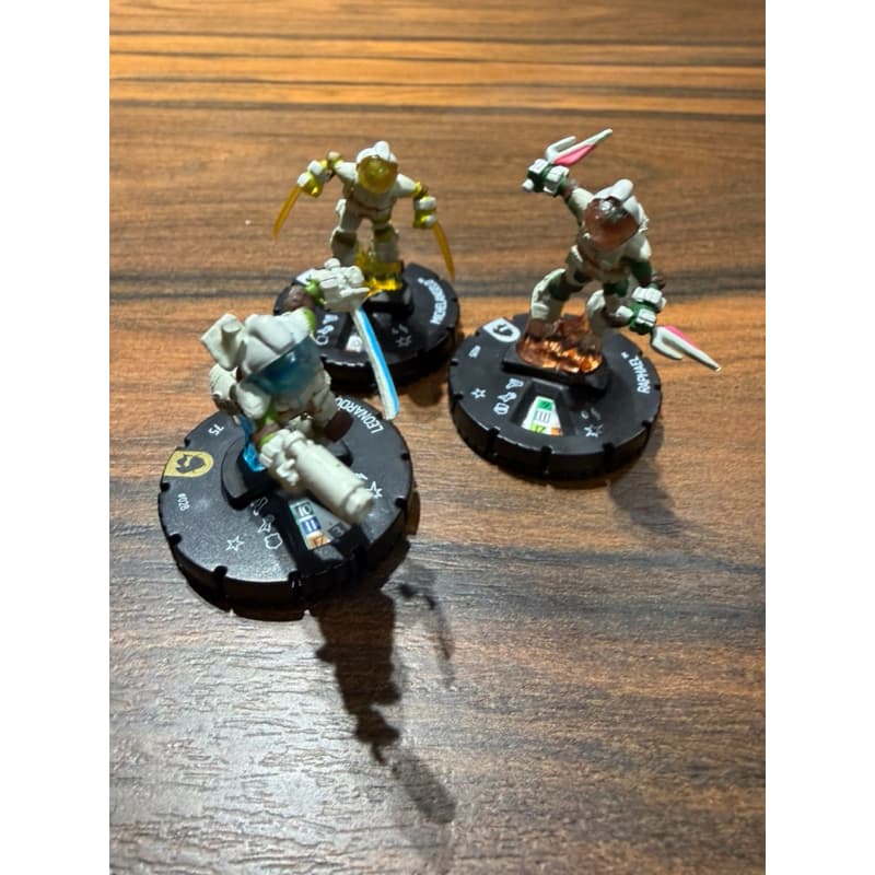 Lote Miniaturas Tartarugas Ninjas astronauta RPG Heroclix Wizkids - Coleção 2017