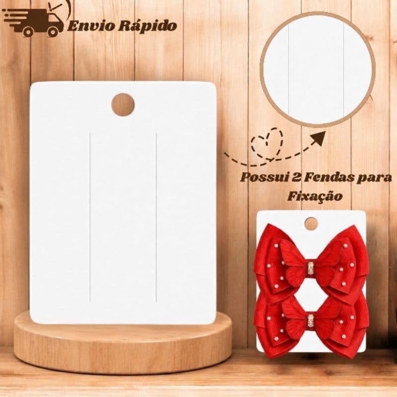 1000 Cartelas Tag 2 Cortes para Kits Laços/Bico de Pato/Presilha/Hair Clips/Nuvem/Papeletas/Embalagem