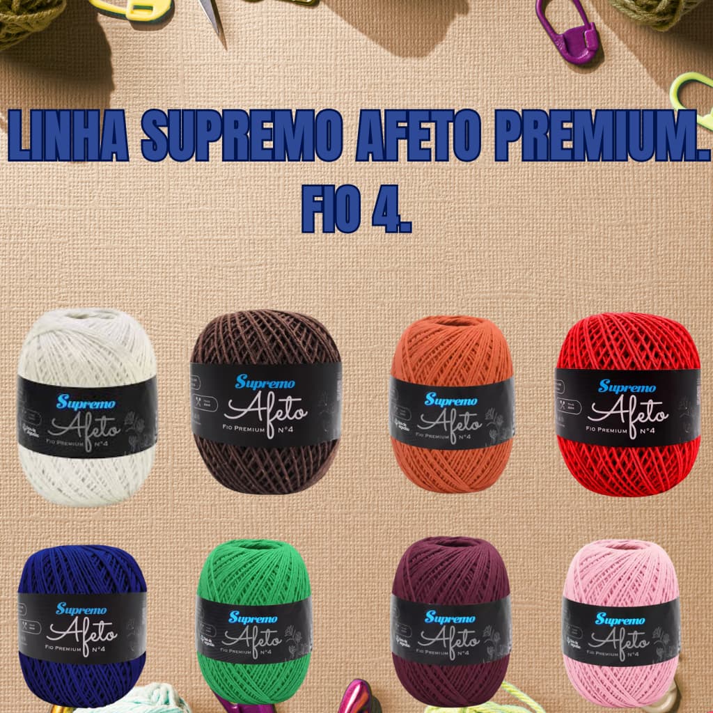 Linha Afeto Supremo Premium 340 Metros Fio 2 - ESCOLHA A COR.